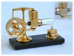 Krick Stirlingmotor groß Gold montiert / 22200