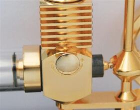Krick Stirlingmotor groß Gold montiert / 22200