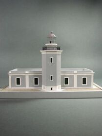 Krick SHIPYARD Leuchtturm Los Morillos Laser Kartonbausatz / 24667