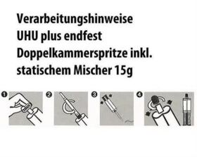 UHU plus endfest Spritze inkl. statischem Mischer 15g /...