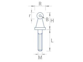 Krick Handlaufstütze H 6x2 mm (10 Stk.) / 63027