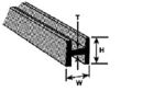 Plastruct H-3 H-Profil ABS 2,4x2,4x375mm (6) / 190062