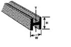 Krick PLASTRUCT H-10 H-Profil ABS 7,9x7,9x375mm (5) / 190066