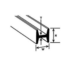 Krick PLASTRUCT HFS-3 H-Profil 2,4x2,4x375mm (10) / 190542