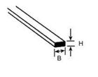 Krick PLASTRUCT MS-219 Vierkantstab 0,5x4,8x250mm (10) / 190728