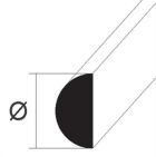 Krick PLASTRUCT MR-60 Halbrundstab 1,5x250mm (10) / 190881