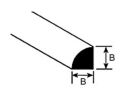 Krick PLASTRUCT MRQ-30 Viertelkreisstab 0,8x250mm (10) / 190891