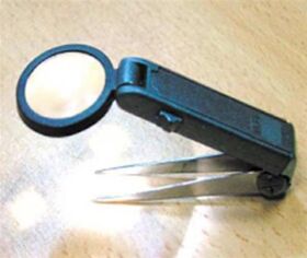 Krick EXCEL Pinzette mit LED Beleuchtung / 430428