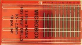 Krick MODELCRAFT Microbox 10 Bohrer 0,5-2,2 mm m. 2,35 mm...