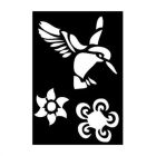 Krick SPRAYCRAFT Airbrush Schablone HUMMINGBIRD + FLOWER / 493309