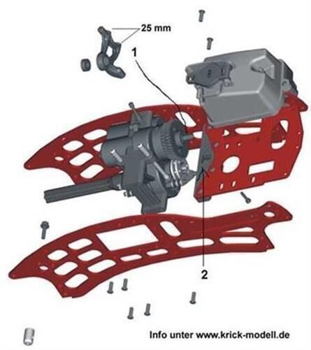 CEN Racing Abstützung HZR+Motorplatte / 613797