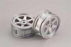 CEN Racing Felgen 6-Speichen silber (Paar) / 618255