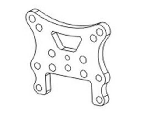 Krick ZD RACING Vordere Stoßdämpferplatte Alu / 646003