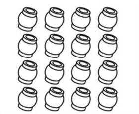 Krick ZD RACING Kugel mit Bund 3 mm Bohrung (16) / 646067