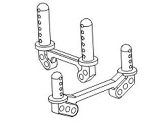 Krick ZD RACING Karosseriehalterung Truggy/Truck 1:16 Satz / 646104
