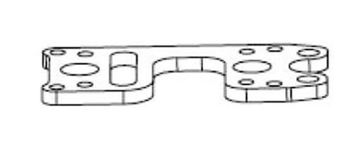 Krick ZD RACING Platte oben Mitteldifferential/Lager CNC gefräst / 648048
