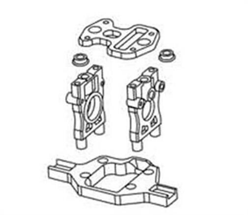 Krick ZD RACING Halterung Mitteldifferential / 648130