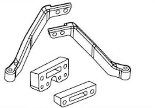 Krick ZD RACING Abstützungen hinten (Satz) / 648176