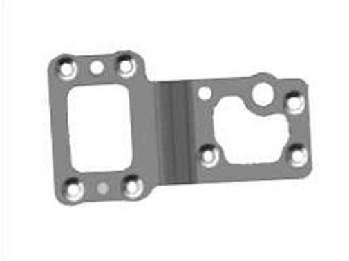 Krick HIMOTO Verbindungsplatte Alu blau eloxiert / 653720