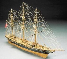 Krick MANTUA Schiff Standmodell Thermopylae kpl....