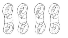 Krick IRC Racing Verbindungsstücke Stabi. (4) / 850740