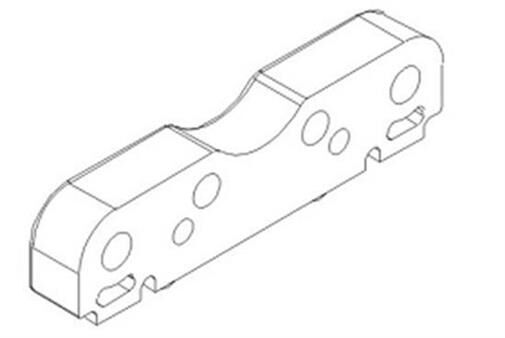 Krick IRC Racing Qerlenkerhalteplatte front unten Kunststoff Vulcan / 850767