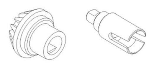 Krick IRC Racing Differentialausgang mitte mit Zahnrad heck / 850771