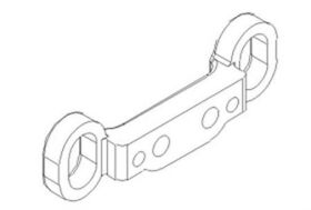 Krick IRC Racing Querlenkerhalteplatte front oben...