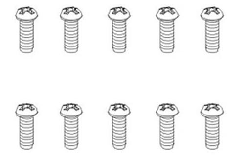 Krick IRC Racing Schrauben BT 2,6x6 BH weiß (10) / 850805