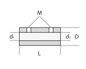Raboesch Wellenkupplung 6/4mm L=30 mm / rb106-65