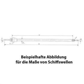 Krick RABOESCH Schiffswelle M4 lg 290mm AØ 8mm / rb301-00
