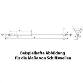 Krick RABOESCH Schiffswelle mit Abstützung M3 lg...