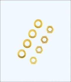 Krick RABOESCH Messing Mutter + U-Scheibe M5 (4) / rb351-04