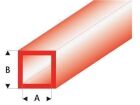 Krick RABOESCH ASA Quadrat Rohr transparent rot 3x4x330 mm (5) / rb434-55-3