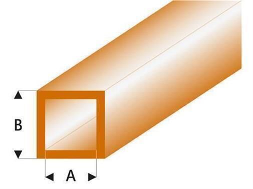 Krick RABOESCH ASA Quadrat Rohr transparent braun 5x6x330 mm (5) / rb435-59-3