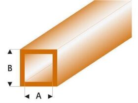 Krick RABOESCH ASA Quadrat Rohr transparent braun 5x6x330...