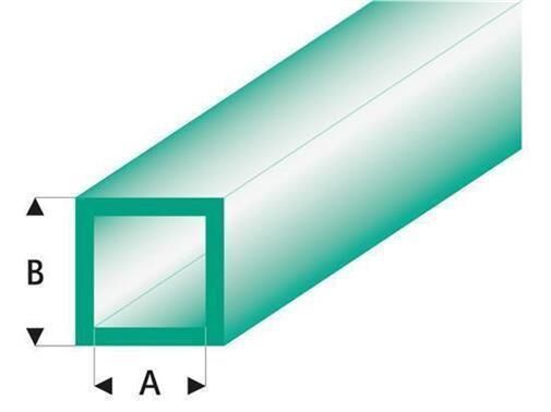 Krick RABOESCH ASA Quadrat Rohr transparent grün 3x4x330 mm (5) / rb436-55-3