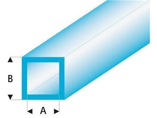 Krick RABOESCH ASA Quadrat Rohr transparent blau 3x4x330 mm (5) / rb437-55-3