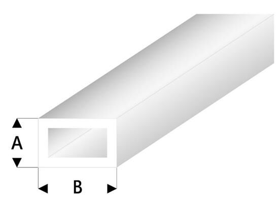 Krick RABOESCH ASA Rechteck Rohr transparent weiß 3x6x330 mm (5) / rb439-55-3