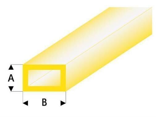 Krick RABOESCH ASA Rechteck Rohr transparent gelb 2x4x330 mm (5) / rb440-53-3
