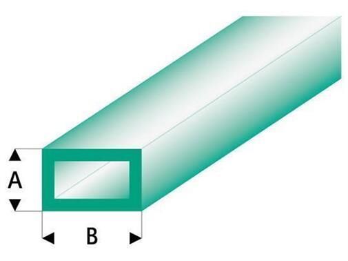 Krick RABOESCH ASA Rechteck Rohr transparent grün 2x4x330 mm (5) / rb444-53-3