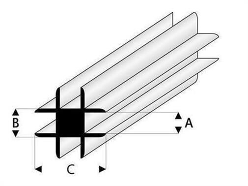Krick RABOESCH ASA Kreuz Verbindungs Profil 1,5x1000 mm / rb448-52