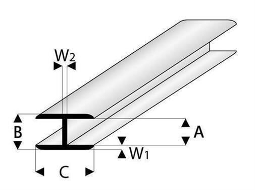 Krick RABOESCH ASA Flach Verbindungs Profil 1,5x1000 mm / rb450-52