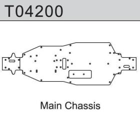 Team C Chassisplatte TM4V2 1:10 4WD Comp. Buggy / T04200