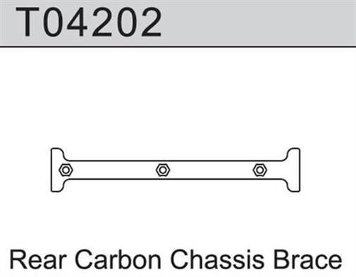 Team C Carbon Chassisversteifung hinten TM4V2 1:10 4WD Comp. Buggy / T04202