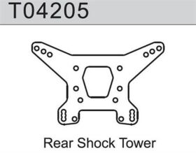 Team C Carbon Dämpferbrücke hinten TM4V2 1:10...