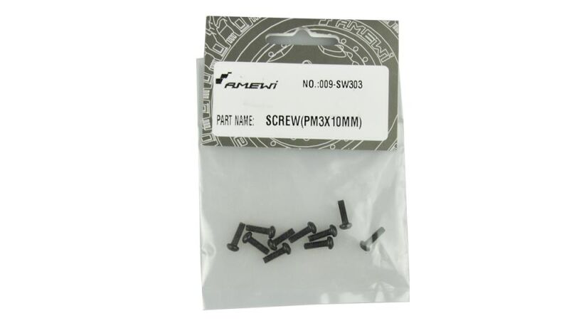 Amewi SCREW(PM3X10MM) 10pcs EVO-X 6000 / 009-SW303