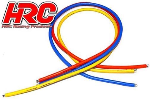 HRC Racing Kabel TSW Pro Racing 12 Gauge / 3.3mm2 Hi-Flex Silber (680 x 0.08) Blau / Orange / Gelb (50cm jedes) / HRC9512E