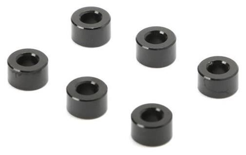Team Magic Scheiben 3 x 6 x 3.50mm Aluminium Schwarz (10 Stk.) / TM130141BK