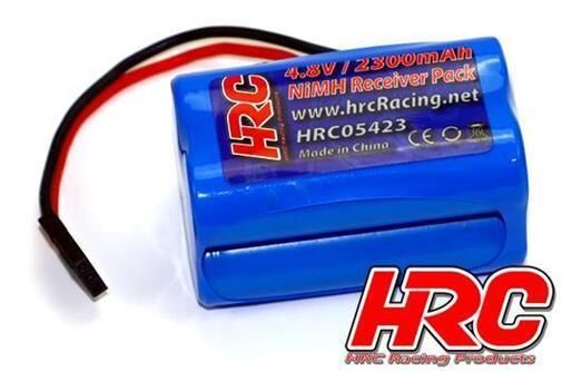 HRC Racing Akku 4 Zellen HRC 2300 Empfänger Akku 4.8V 2300mAh Block JR Stecker / HRC05423S